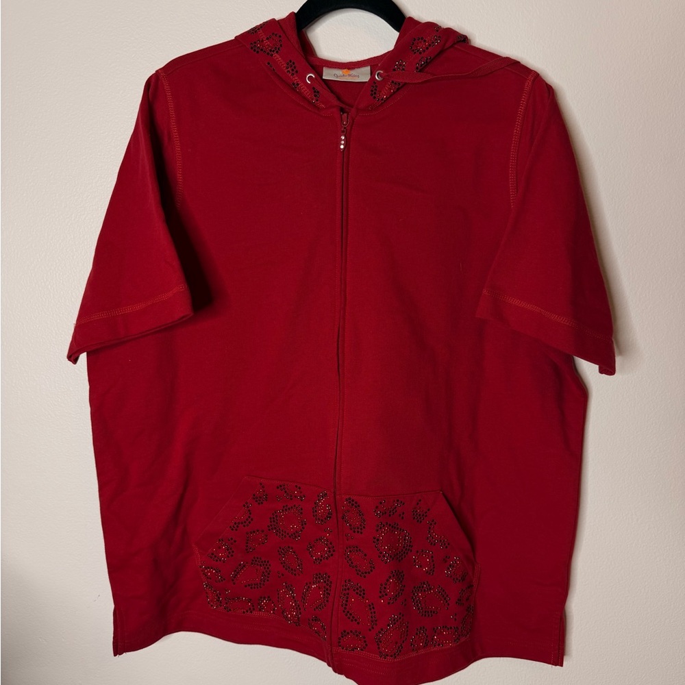 Quacker Factory Red Hooded Jacket